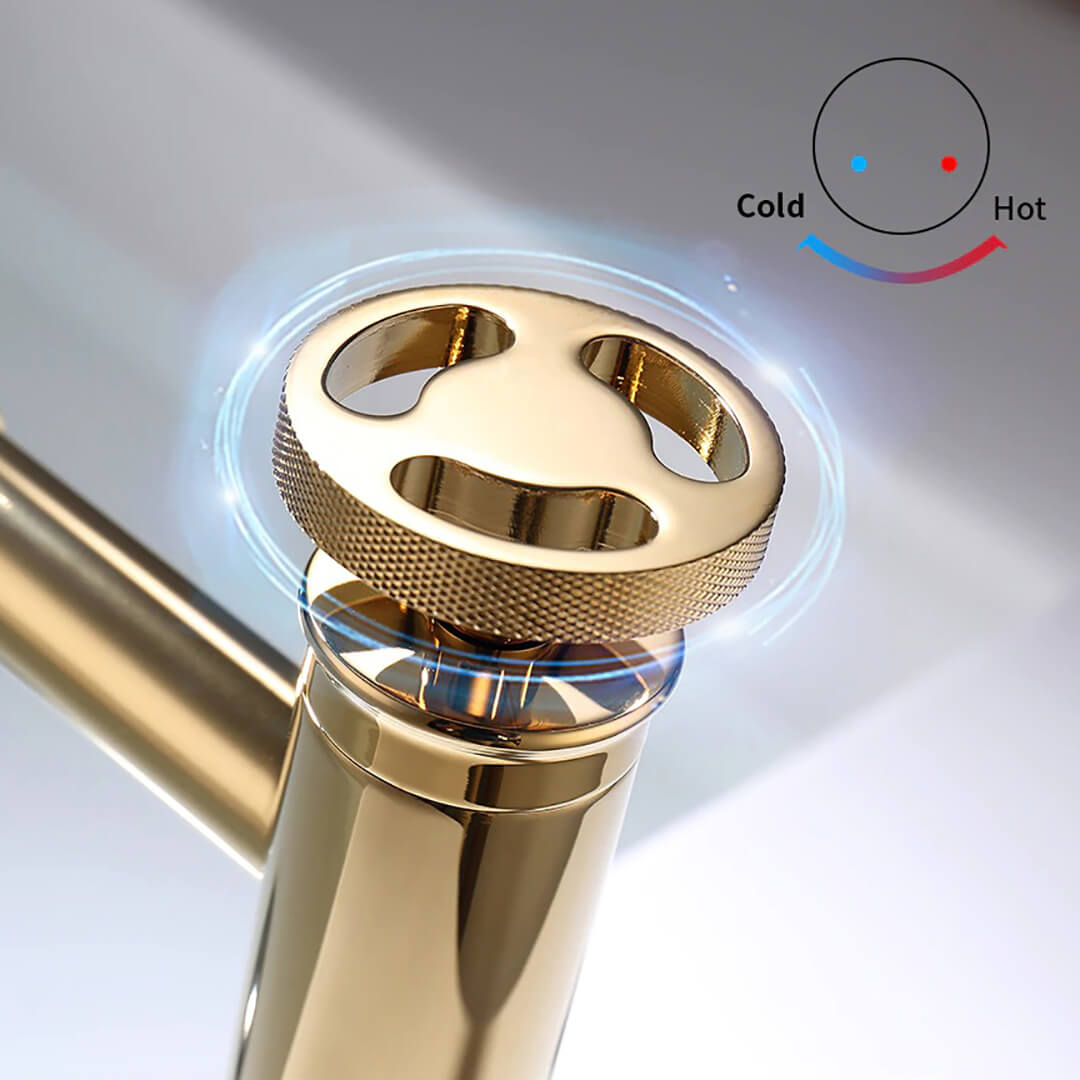 non-slip wheel handle signature faucets Imdorf Industrial Style Brass Single Hole One Handle Bathroom Basin Faucet