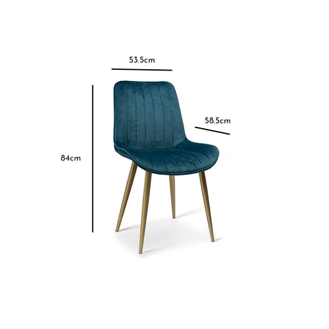 Sillas Bella Teal Gold
