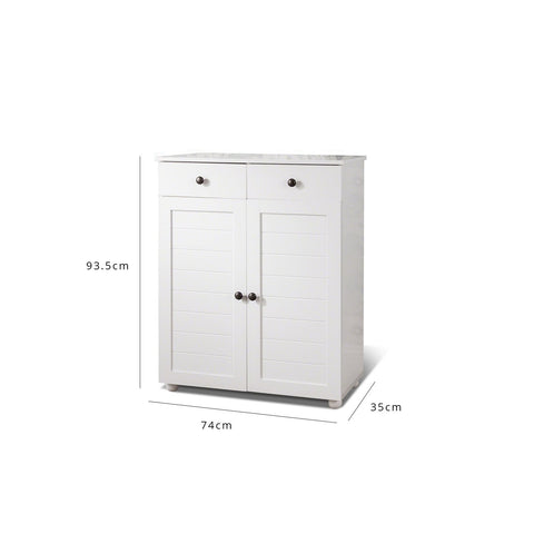 Ascot White Schoenenkast - Laura James