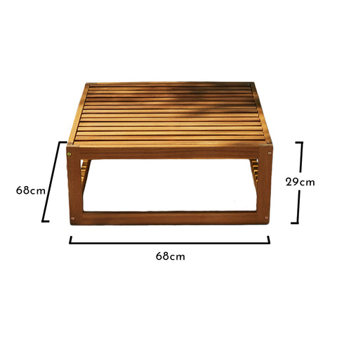 Rowan Gartenmöbelset aus Holz mit 2-Sitzer-Sofa, 2 Sesseln und Couchtisch