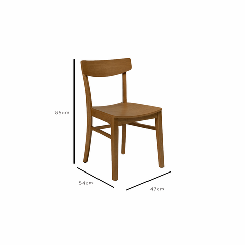 Ensemble de 2 chaises de salle à manger en bois Willow - Chêne