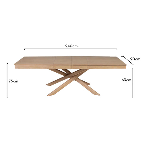 Mesa de comedor extensible Amelia Whitewash