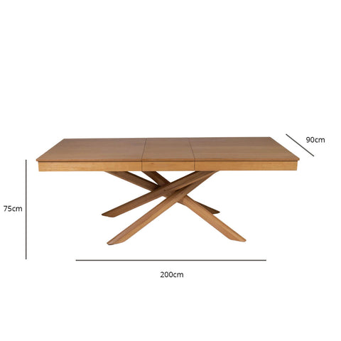 Table de salle à manger extensible en chêne