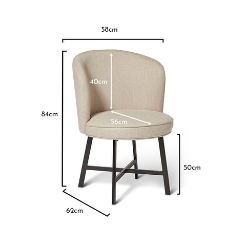 Sillas de comedor Jacob color arena - Laura James