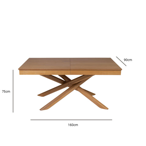 Table de salle à manger extensible en chêne