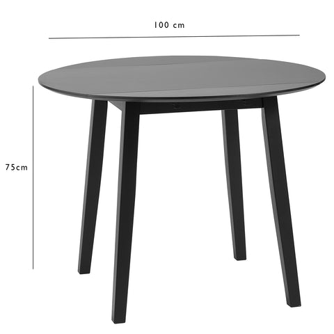 Mesa de comedor redonda Charlie - abatible - Laura James