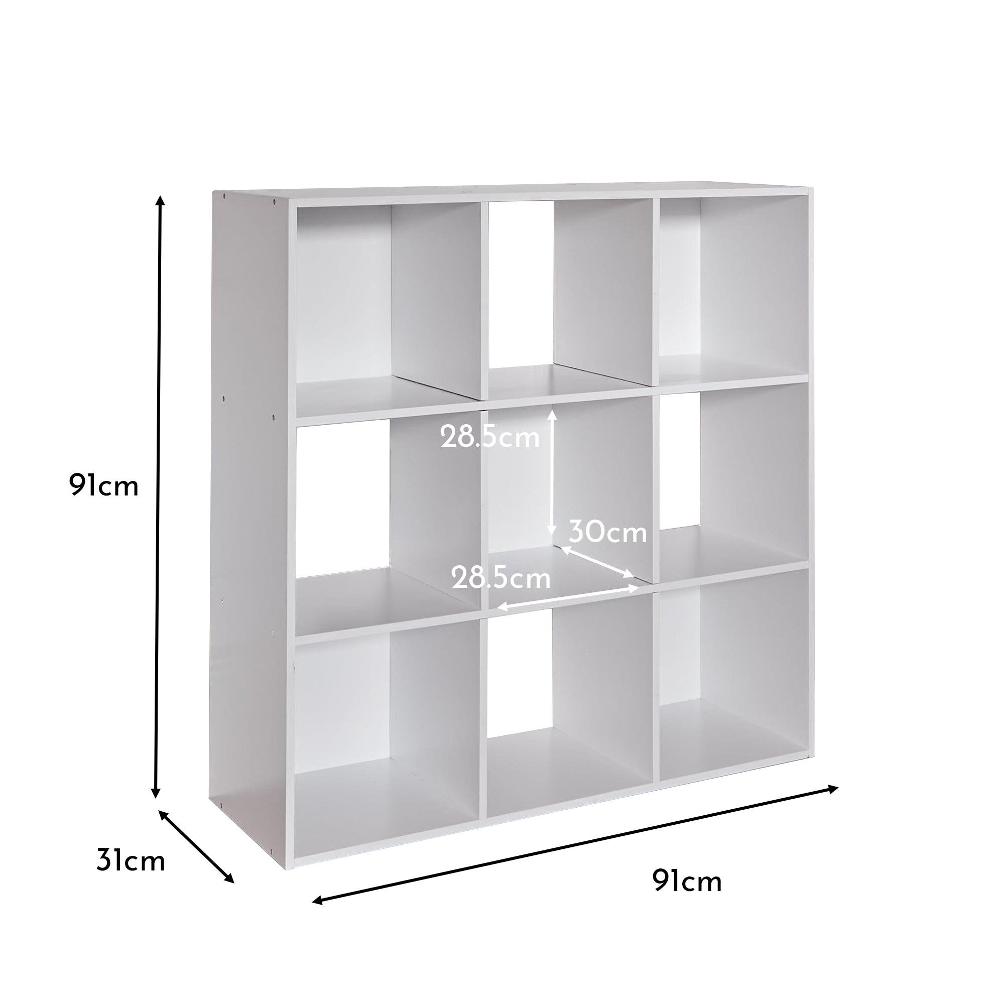 Unité de rangement à 9 cubes / Bibliothèque blanche