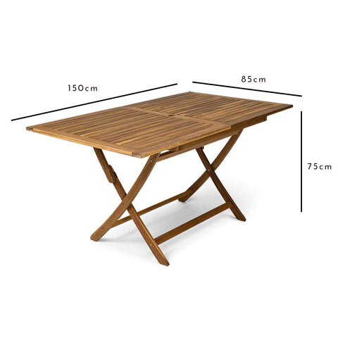 Conjunto de comedor de madera Ashby con 6 sillas de 150 cm