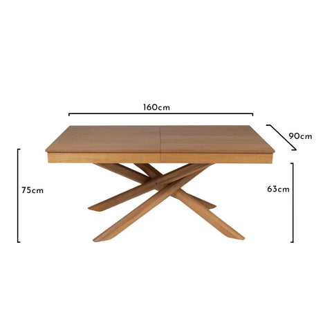 Mesa de comedor extensible Amelia Oak