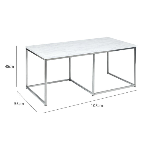 Jay Marmor großer Couchtisch, Abmessungen (Grafik)