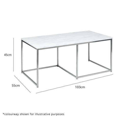 Jay coffee table marble and gold
