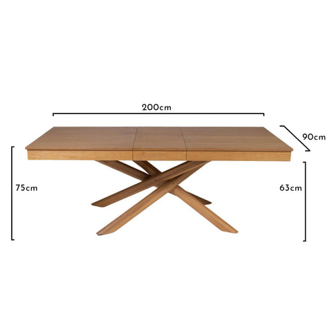 Mesa de comedor extensible Amelia Oak