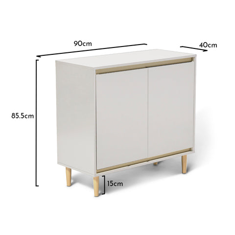 Aparador Iliana White com 2 portas - Laura James