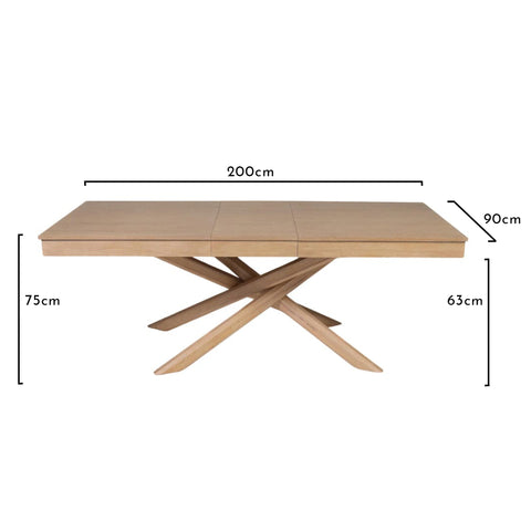 Mesa de comedor extensible Amelia Whitewash