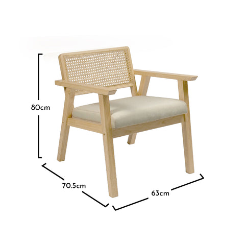 Wilgenfauteuil licht eiken - Laura James