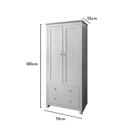 Armario Bampton gris de 2 puertas - Laura James