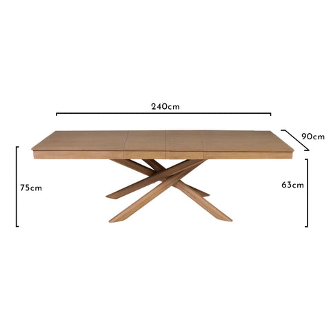 Mesa de comedor extensible Amelia Oak