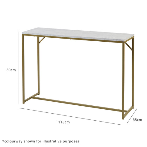 Jay console table concrete effect and black